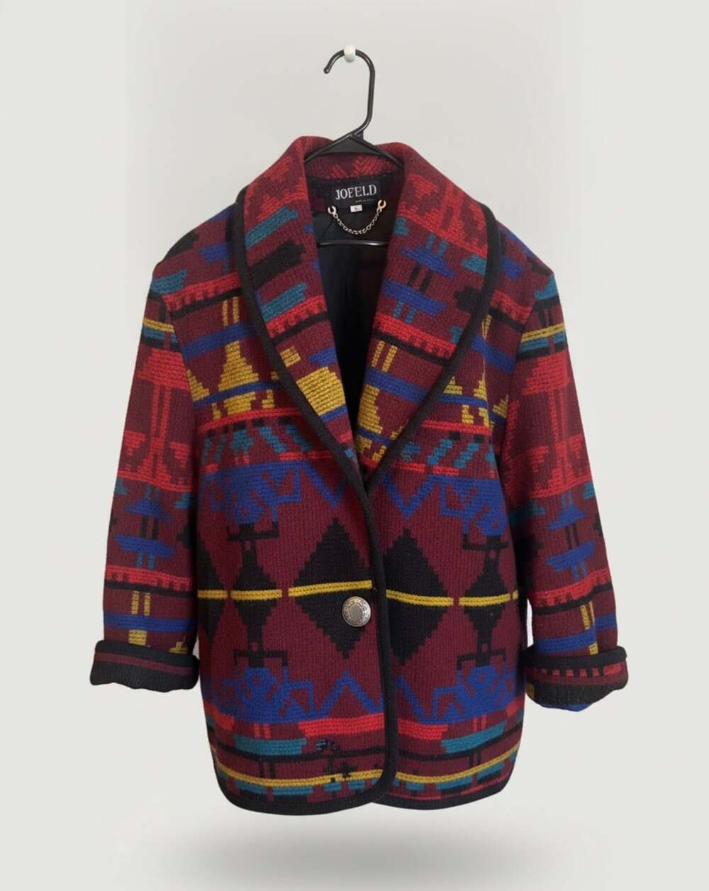 Jofeld Aztec Southwestern Jacket Size L Multi-Color